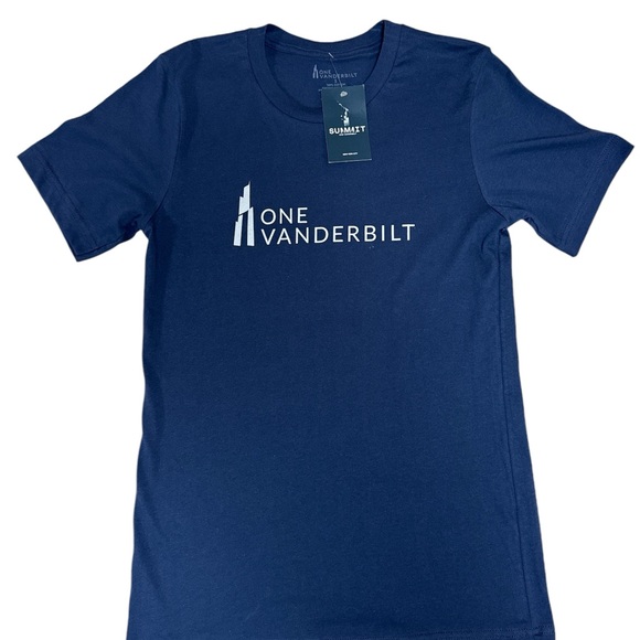 Summit One Vanderbilt Unisex Short Sleeve Tee Size Small Blue - Picture 2 of 9